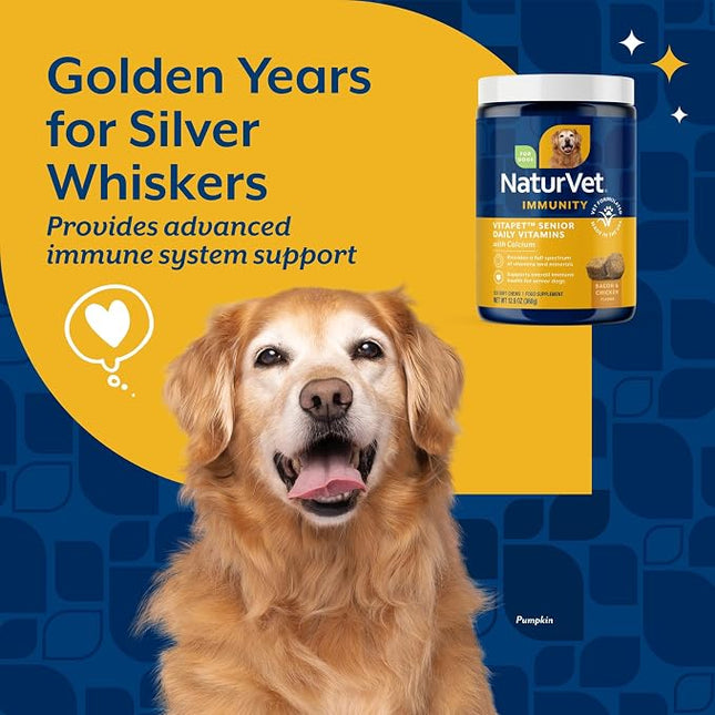 NaturVet VitaPet Senior Daily Vitamin Dog Supplements - 120 Ct