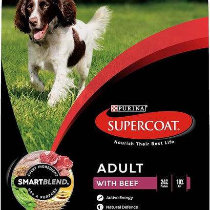 Purina Supercoat Adult Beef Dry Dog Food 18 Kg