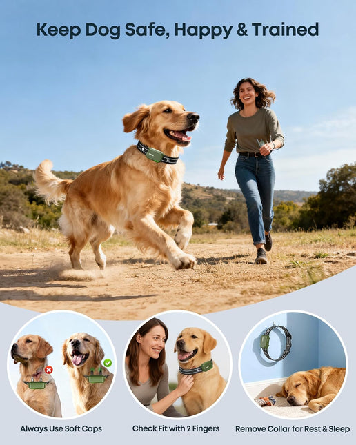Dog Shock Collar - 4500FT Dog Training Collar with Remote, , Security Lock, Rechargeable eCollar for 10-120lbs