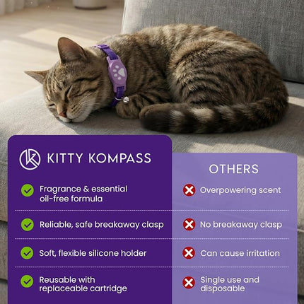 Breakaway Calming Collar for Sensitive Cats - Unscented Formula, No Essential Oils