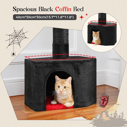 PAWZ Road Gothic Cat Tree, 86.8"-120" Floor to Ceiling Tower Large Condo