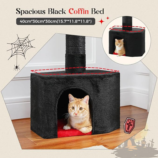 PAWZ Road Gothic Cat Tree, 86.8"-120" Floor to Ceiling Tower Large Condo