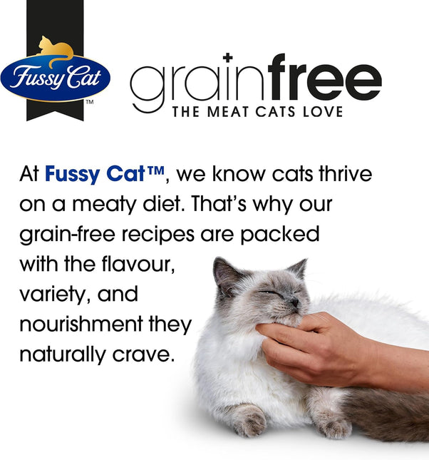 Fussy Cat Grain Free Adult Dry Cat Food, Chicken & Turkey with Cranberry 10Kg - Australian Made