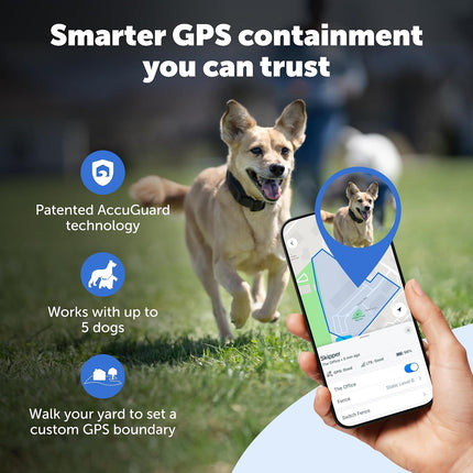 PetSafe Guardian GPS Dog Fence, 3/4 Acre+ | No Subscription, Tone, Vibration, or Static, up to 5-Day Battery, Installs in 1 Hour, Dogs 25 lbs + with, Neck 13-28 in