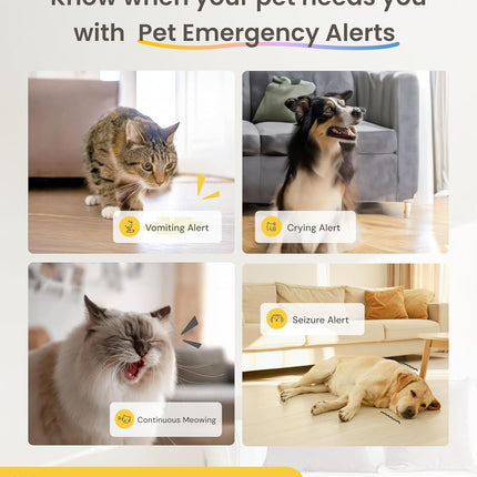 Furbo Mini Pet Camera + AI Nanny, 1080p Indoor Camera with Auto Tracking & Zoom, Colour Night Vision, 2-Way Audio,(Subscription Required)