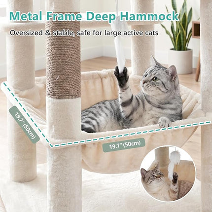 Cat Tree, 81.1" Skyward Corner Cat Tower for Large Cats VCT031MJ