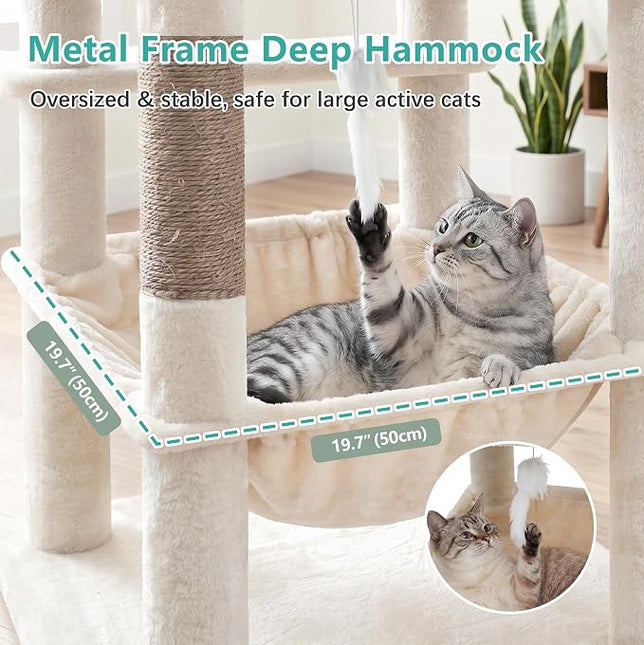 Cat Tree, 81.1" Skyward Corner Cat Tower for Large Cats VCT031MJ