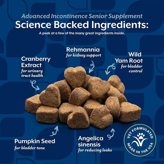 NaturVet Senior Advanced Incontinence Dog Supplement - 60 Ct