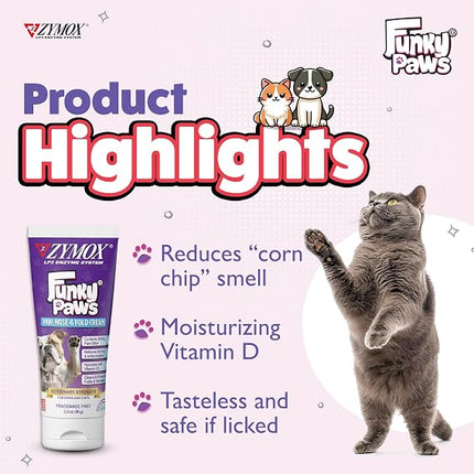 Zymox Funky Paws - Paw, Nose & Fold Cream for Dogs & Cats - Veterinary Strength - 90g