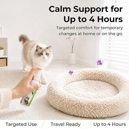 Cat Calming Pheromone Spray for Travel, Car Rides & Carriers, 2 fl oz