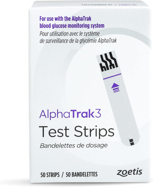 AlphaTrak3 Test Strips for Diabetic Dogs, Cats & Horses, 50 Count,US Product