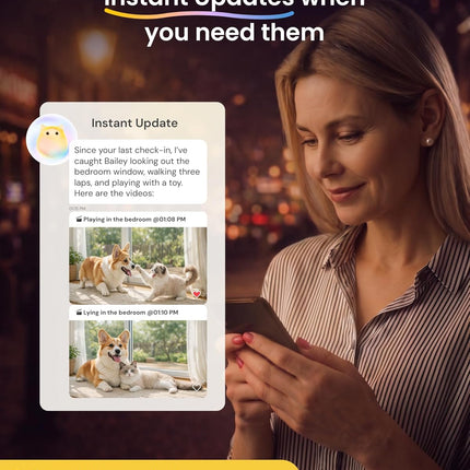 Furbo Mini Pet Camera + AI Nanny, 1080p Indoor Camera with Auto Tracking & Zoom, Colour Night Vision, 2-Way Audio,(Subscription Required)