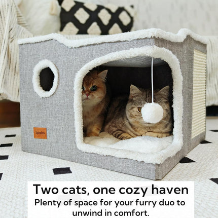 Large Cat Bed for Indoor Cats