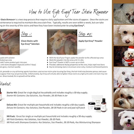 Eye Envy Gentle Action Dry Applicator Refill Pads for Dogs and Cats. 100 Count