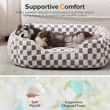 JOEJOY Dog Bed for Medium Small Dogs - Rectangle Orthopedic Dog Sofa Bed