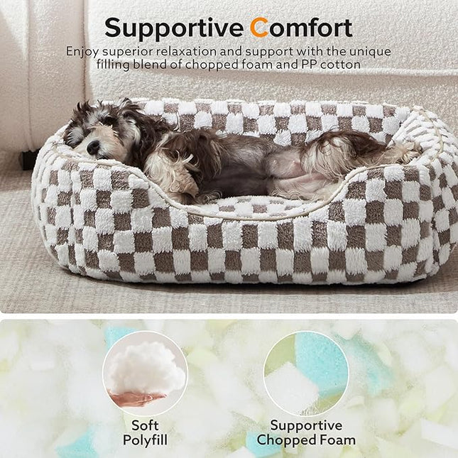 JOEJOY Dog Bed for Medium Small Dogs - Rectangle Orthopedic Dog Sofa Bed