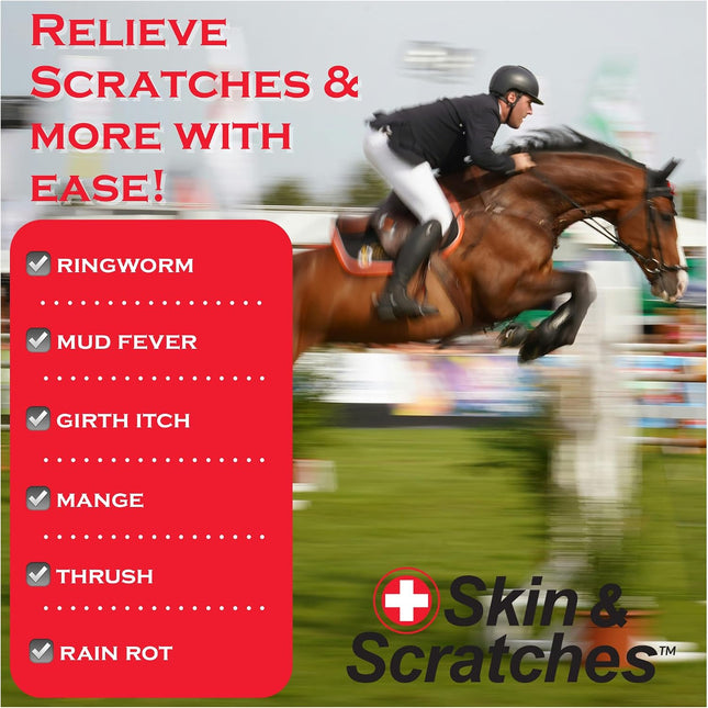 Show Out Skin & Scratches 4 oz Concentrate - Fast Relief and Prevention for Horse Care