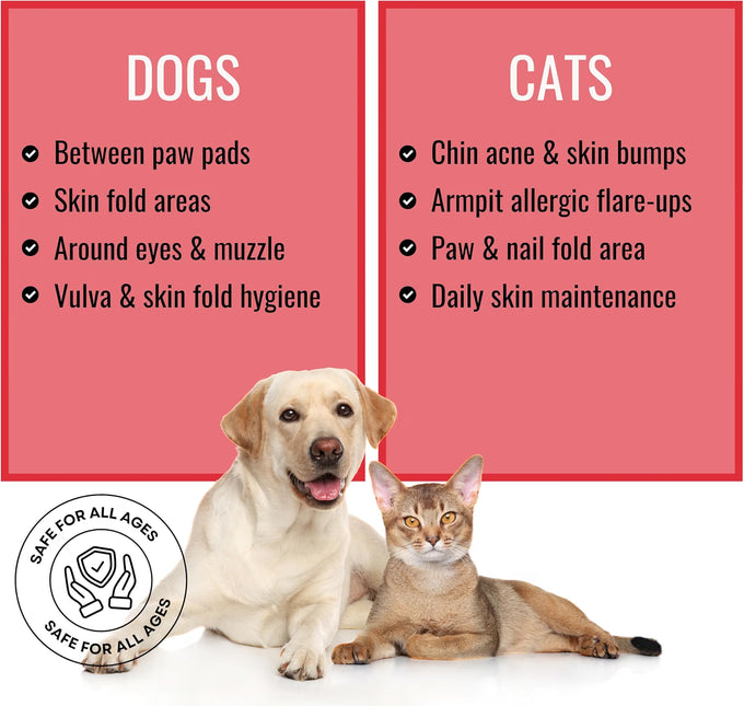 NOVEHA XL Cleansing Wipes with Aloe for Cats and Dogs - Extra Large Size (5.5" x 7") - 120 Count