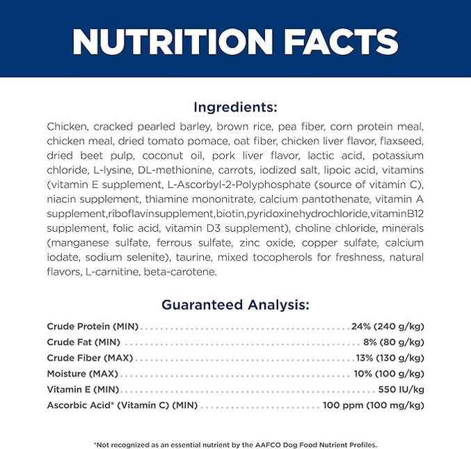 Hill's Science Diet Perfect Weight Adult Small and Mini Breed Chicken Recipe Dry Dog Food 5.67 kg
