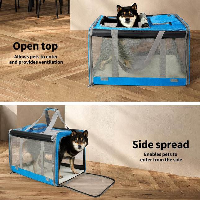 PaWz Pet Carrier Bag Large Cat Carrier Dog Carrier, Collapsible Soft Dog Crate