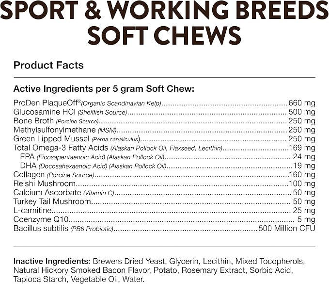NaturVet Breed Specific Multivitamin for Sport & Working Breed Dogs