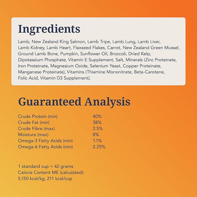 K9 Natural - Grain Free Freeze Dried Dog Food Topper - Lamb & Salmon,100g