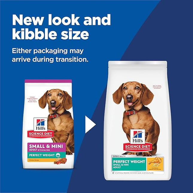 Hill's Science Diet Perfect Weight Adult Small and Mini Breed Chicken Recipe Dry Dog Food 5.67 kg