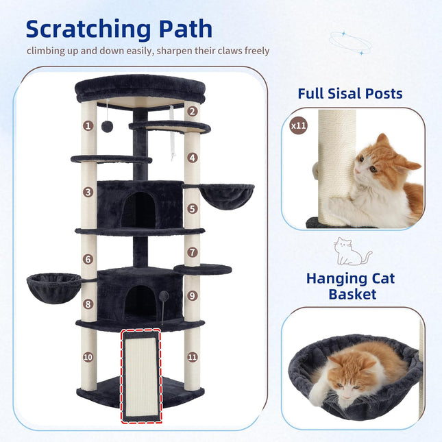Corner Cat Tree, All Sisal Multi-Cat Scratching Posts