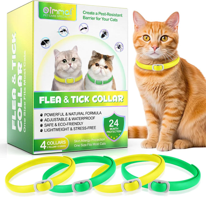 Cat Flea and Tick Collar | 24-Month Flea & Tick Prevention | Adjustable