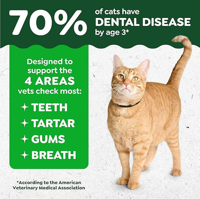 Feline GREENIES Natural Dental Care Cat Treats Oven Roasted Chicken Flavor, 21 oz. Tub