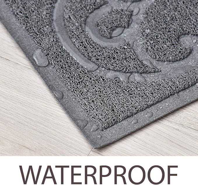 PetLike Cat Litter Mat Kitty Litter Mats for Tray Boxes, Kitty Litter Trapping Mat House Floors Clean (Beige)