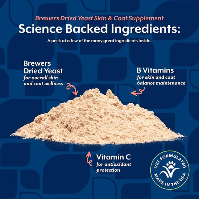 NaturVet Brewers Dried Yeast Formula with Garlic Flor Dogs & Cats - 1 lb
