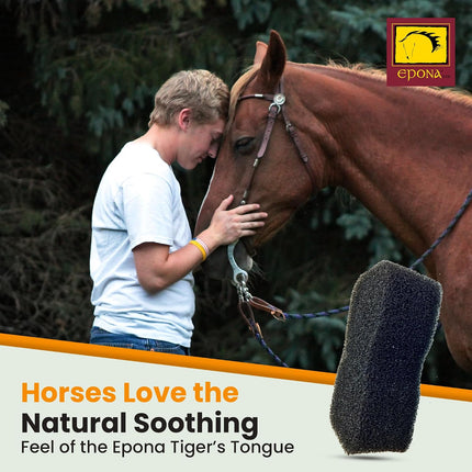 Epona Tiger’s Tongue Horse Groomer – Deep Cleaning Scrubber & Massager for Horses