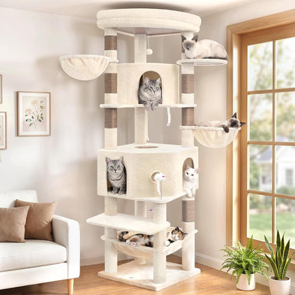 Cat Tree, 81.1" Skyward Corner Cat Tower for Large Cats VCT031MJ