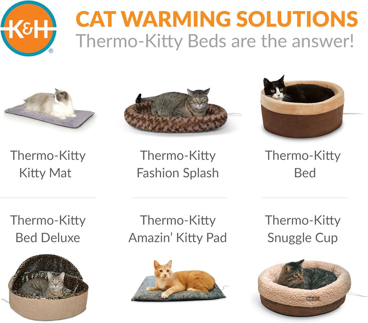 K&H PET Products Self-Warming Cat Bed Pad, Self-Heating Thermal Cat and Dog Bed