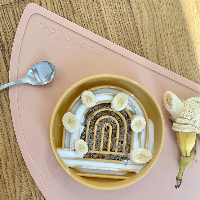 Slow Feeder Dog Bowl: The Slowdown Bowl is A Modern, Silicone Puzzle Bowl & Lick Mat