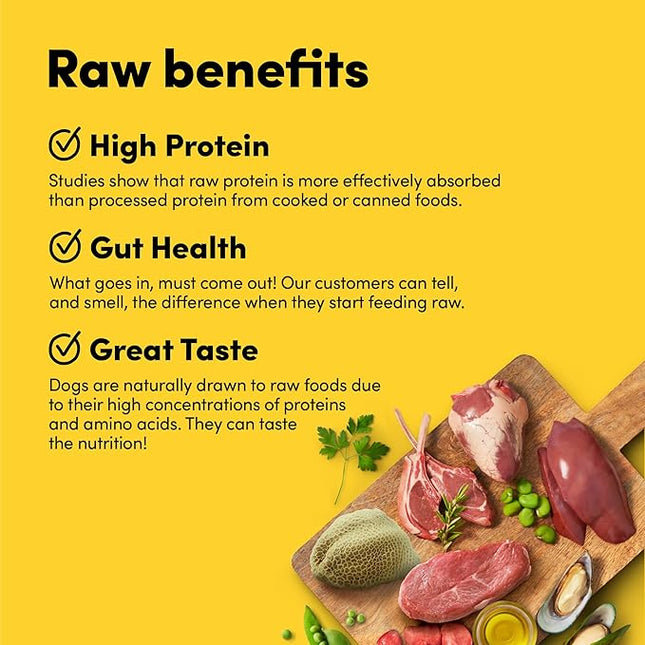 RawMix50 Dog Food Grass-Fed Lamb 340g — 50% Freeze-Dried Raw, High Protein, Non-GMO, No Wheat or Corn