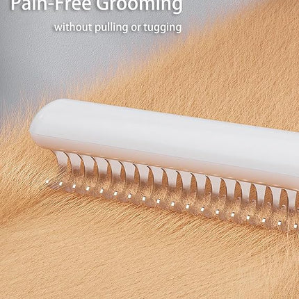 Double-Sided Undercoat Rake for Shedding, Dematting Comb for Cats, Deshedding Dog Brush