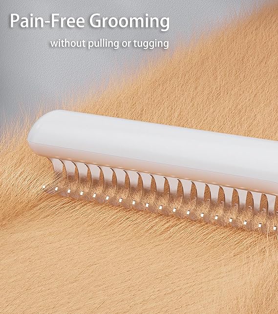 Double-Sided Undercoat Rake for Shedding, Dematting Comb for Cats, Deshedding Dog Brush