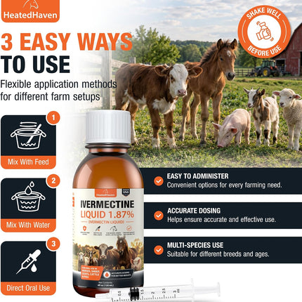 Livestock Liquid 1.87% Formula for Horses, Goat, Sheep, Poultry & More