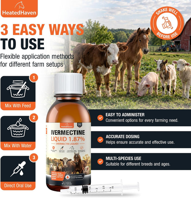 Livestock Liquid 1.87% Formula for Horses, Goat, Sheep, Poultry & More