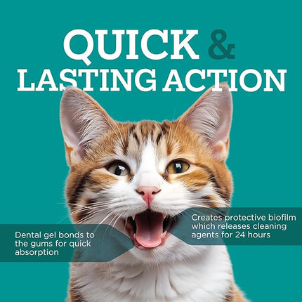 Twist + Lick Dental Gel for Cats, Cleans Teeth and Freshens Breath for 24 Hours, Cat Nip Flavor, 30 Day Supply