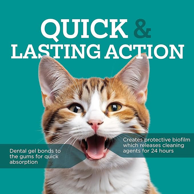 Twist + Lick Dental Gel for Cats, Cleans Teeth and Freshens Breath for 24 Hours, Cat Nip Flavor, 30 Day Supply