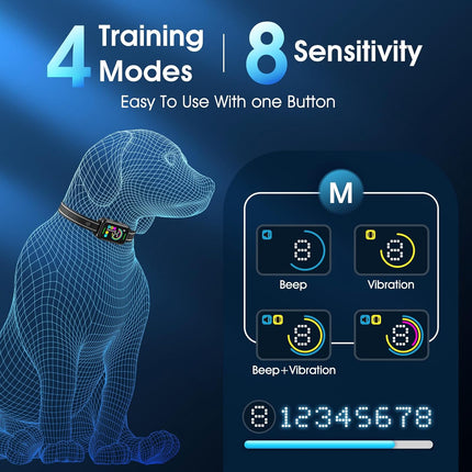 Dog Bark Collar for Large Medium Small Dogs - Smart AI 1S Stop Barking, Anti Barking