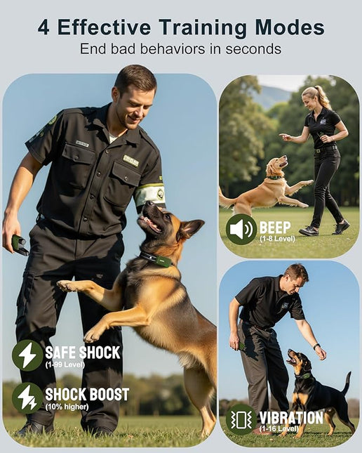 Dog Shock Collar - 4500FT Dog Training Collar with Remote, , Security Lock, Rechargeable eCollar for 10-120lbs