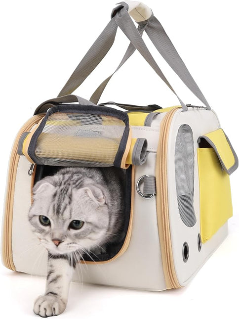 Collapsible Airline Approved Pet Carrier for Cats & Dogs up to 17 lbs