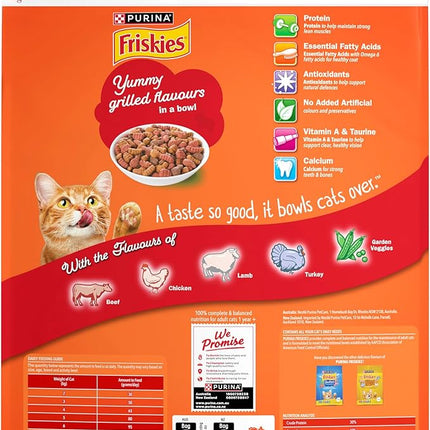 FRISKIES Adult Dry Cat Food Meaty Grills 6kg