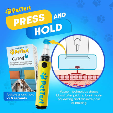 Genteel Pain-Free Lancing Device for Dogs & Cats, Pet Blood Sugar Tool