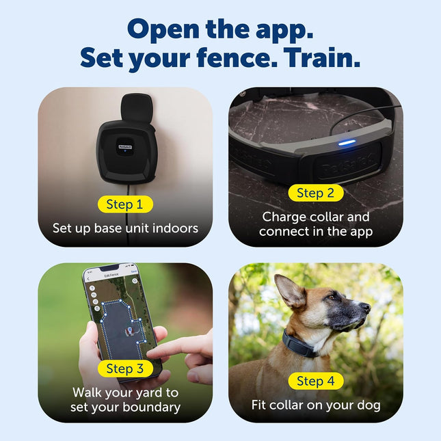 PetSafe Guardian GPS Dog Fence, 3/4 Acre+ | No Subscription, Tone, Vibration, or Static, up to 5-Day Battery, Installs in 1 Hour, Dogs 25 lbs + with, Neck 13-28 in