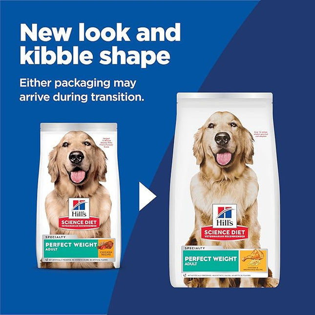 Hill's Science Diet Adult Perfect Weight Chicken Recipe Dry Dog Food 5.44 kg